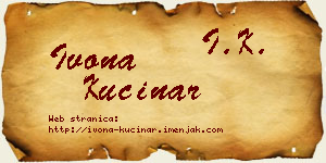 Ivona Kučinar vizit kartica